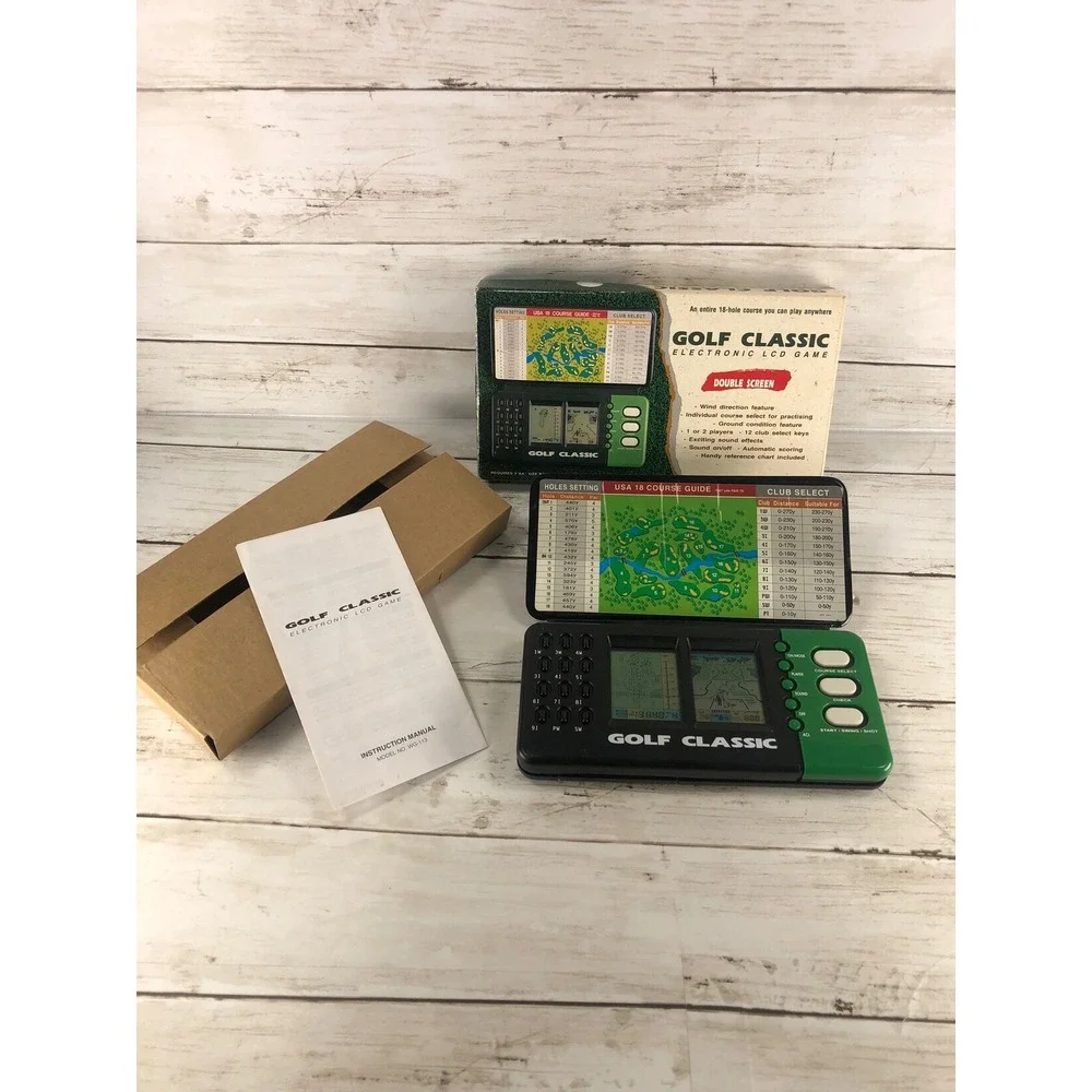 Vintage Golf Classic Electronic LCD Handheld Game WG-113 Box Tested Working